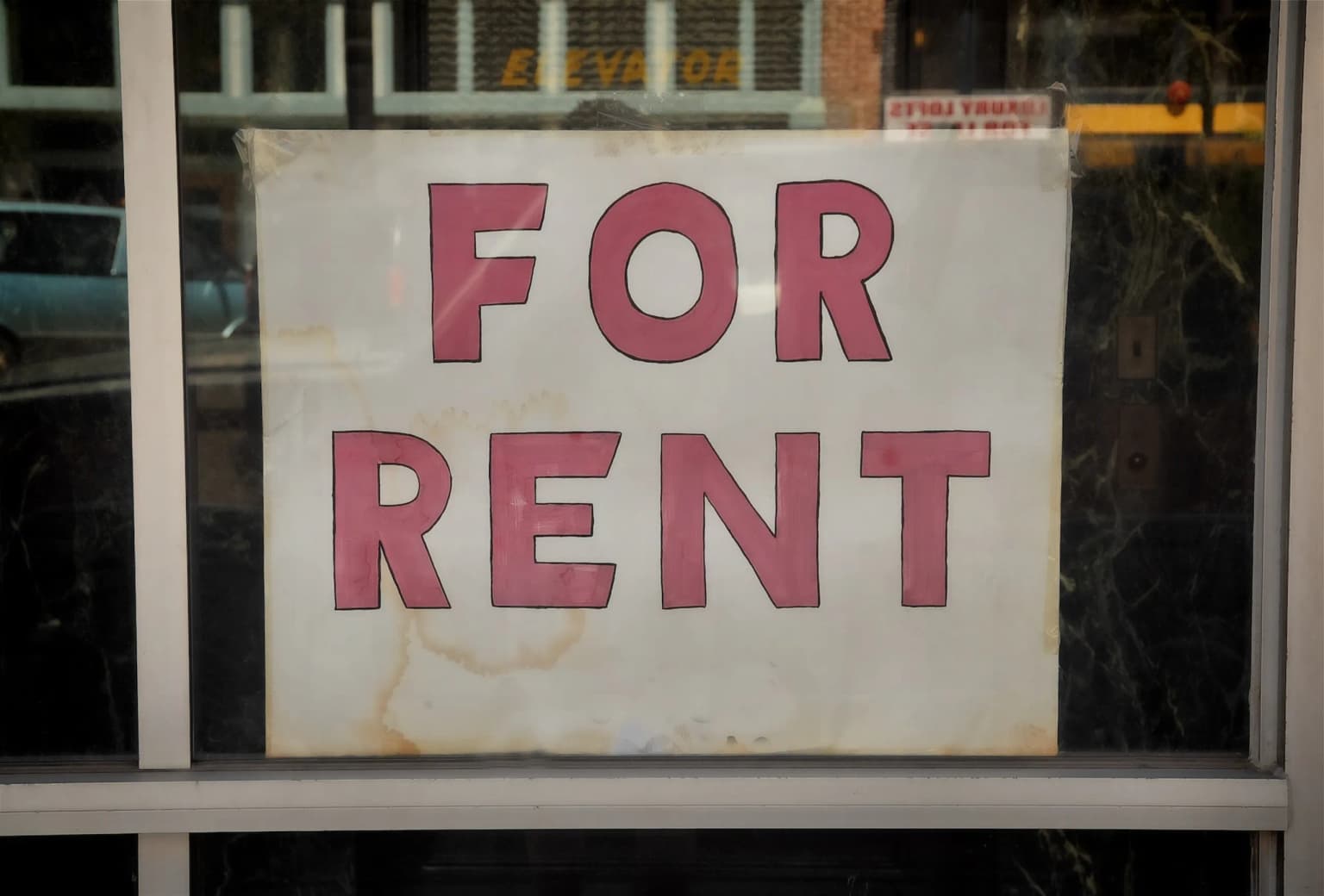 For rent sign