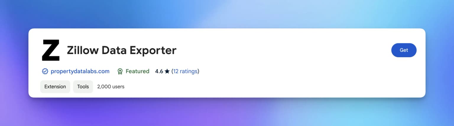 Get button on the Chrome Web Store