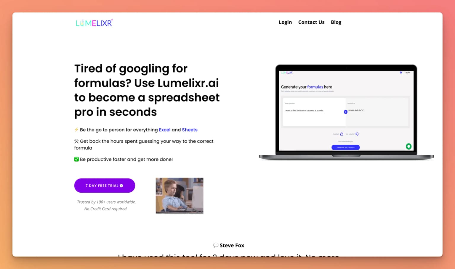 Lumelixir's webpage