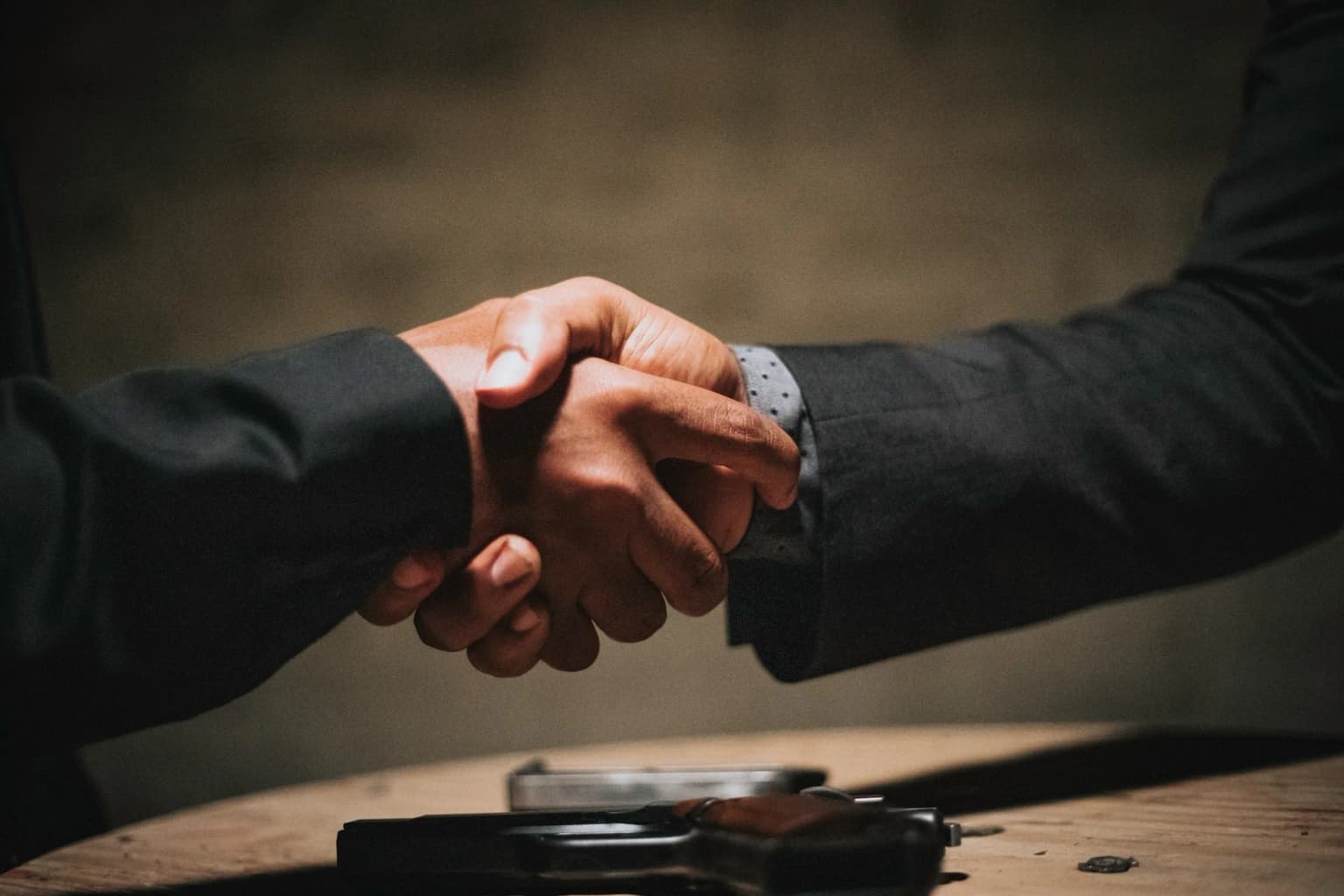 Two men shaking hands