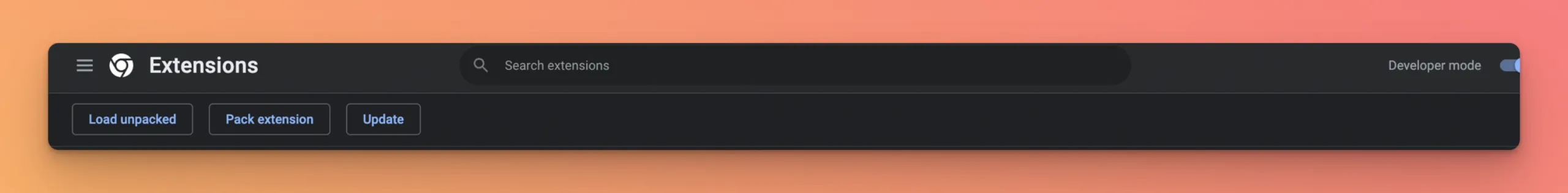 The update button
